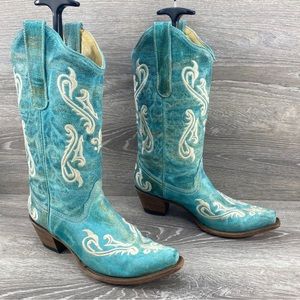 Corral Turquoise boots size 8.5 worn once
